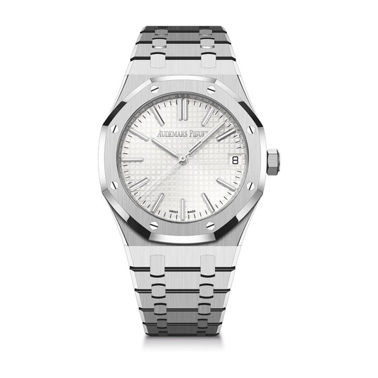 Audemars Piguet replica watch Royal Oak Selfwinding ¡°50th Anniversary¡± 41mm Stainless Steel Silver Dial 15510ST.OO.1320ST.03-ZF(1:1 replica)
