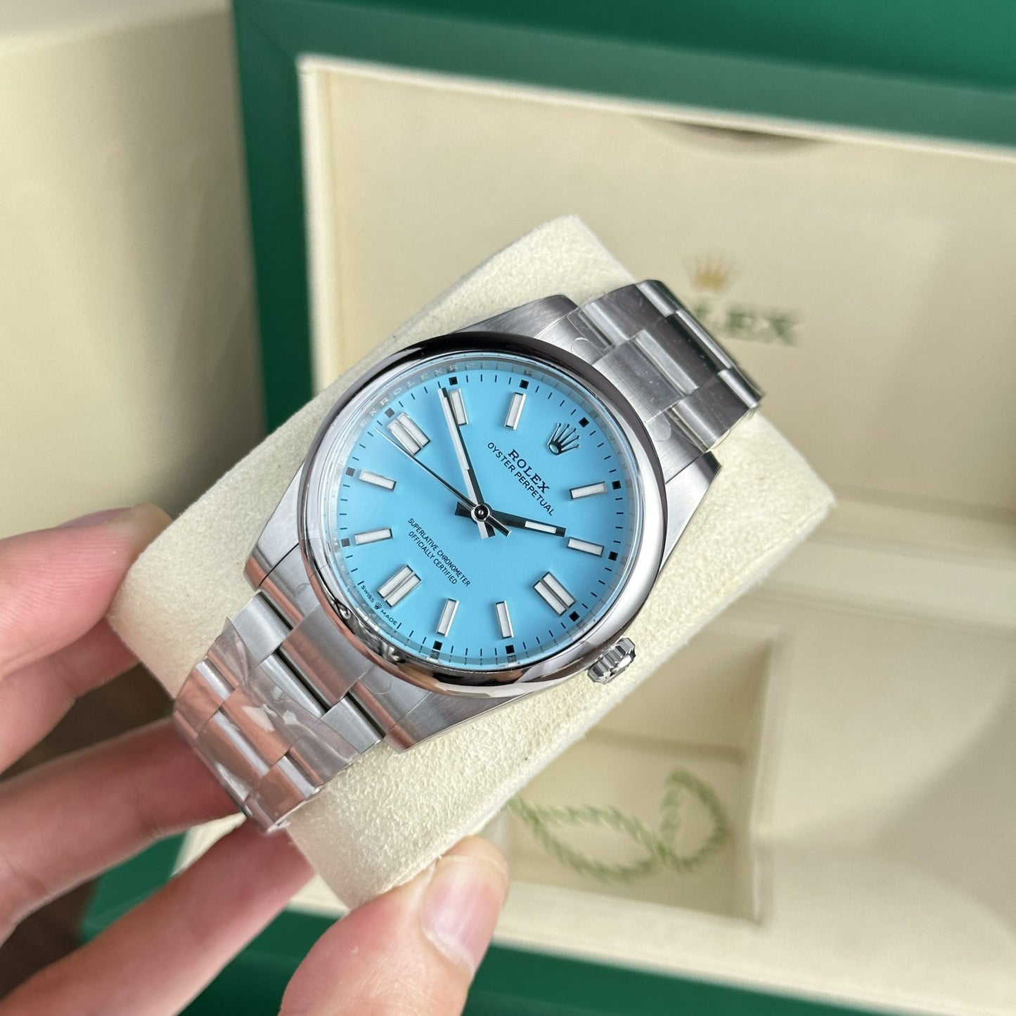 Rolex Replica Watches Oyster Perpetual 124300 Ice Dial Clean Factory 41mm