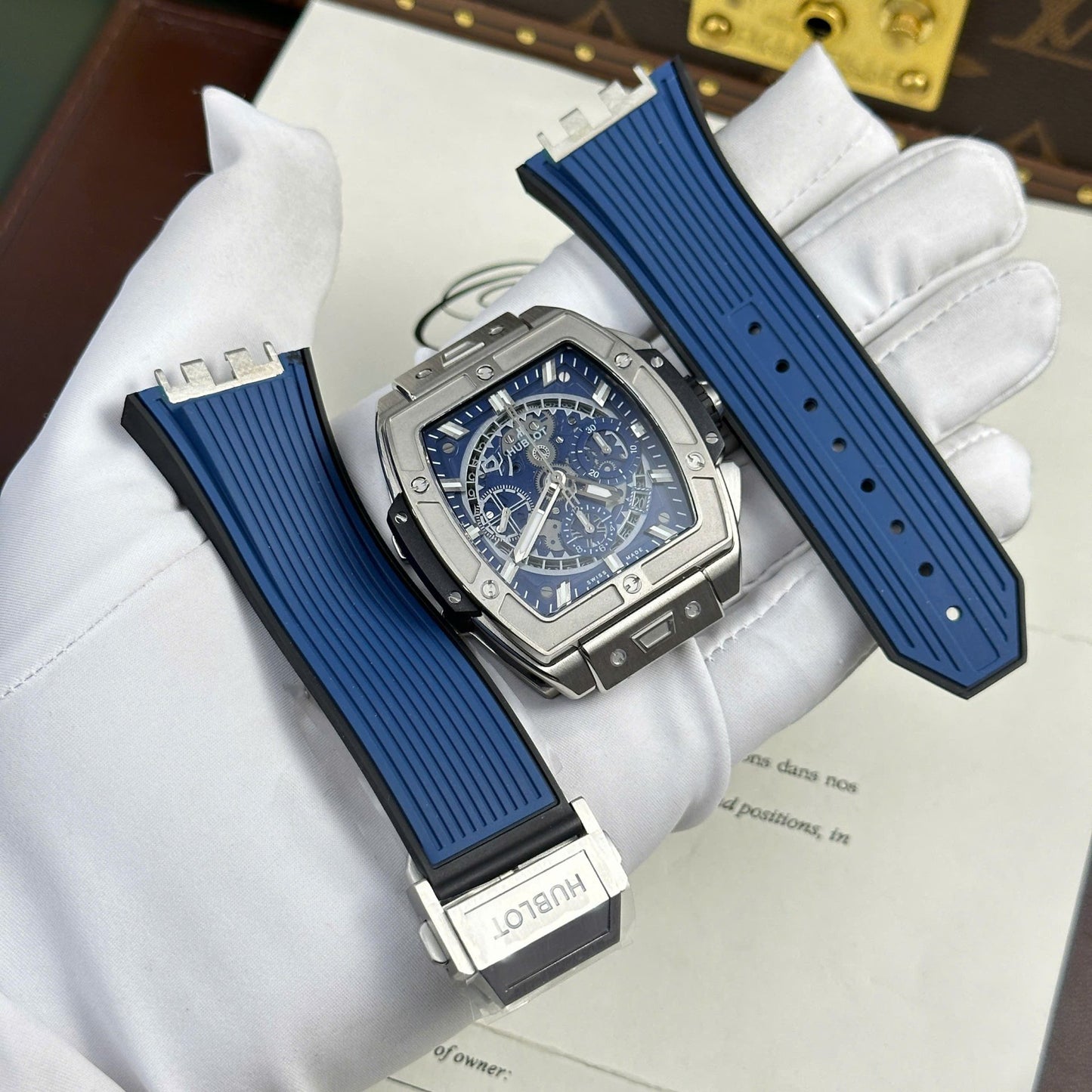 Hublot Spirit Of Big Bang Titanium Replica 11 Watch Blue BBF Factory 42mm