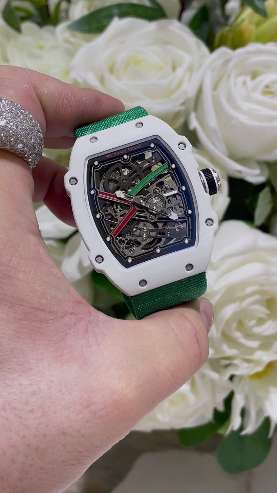 Richard Mille RM67-02 White Carbon Best Replica Watches Weight 37 Grams 38.7¡Á47.52mm