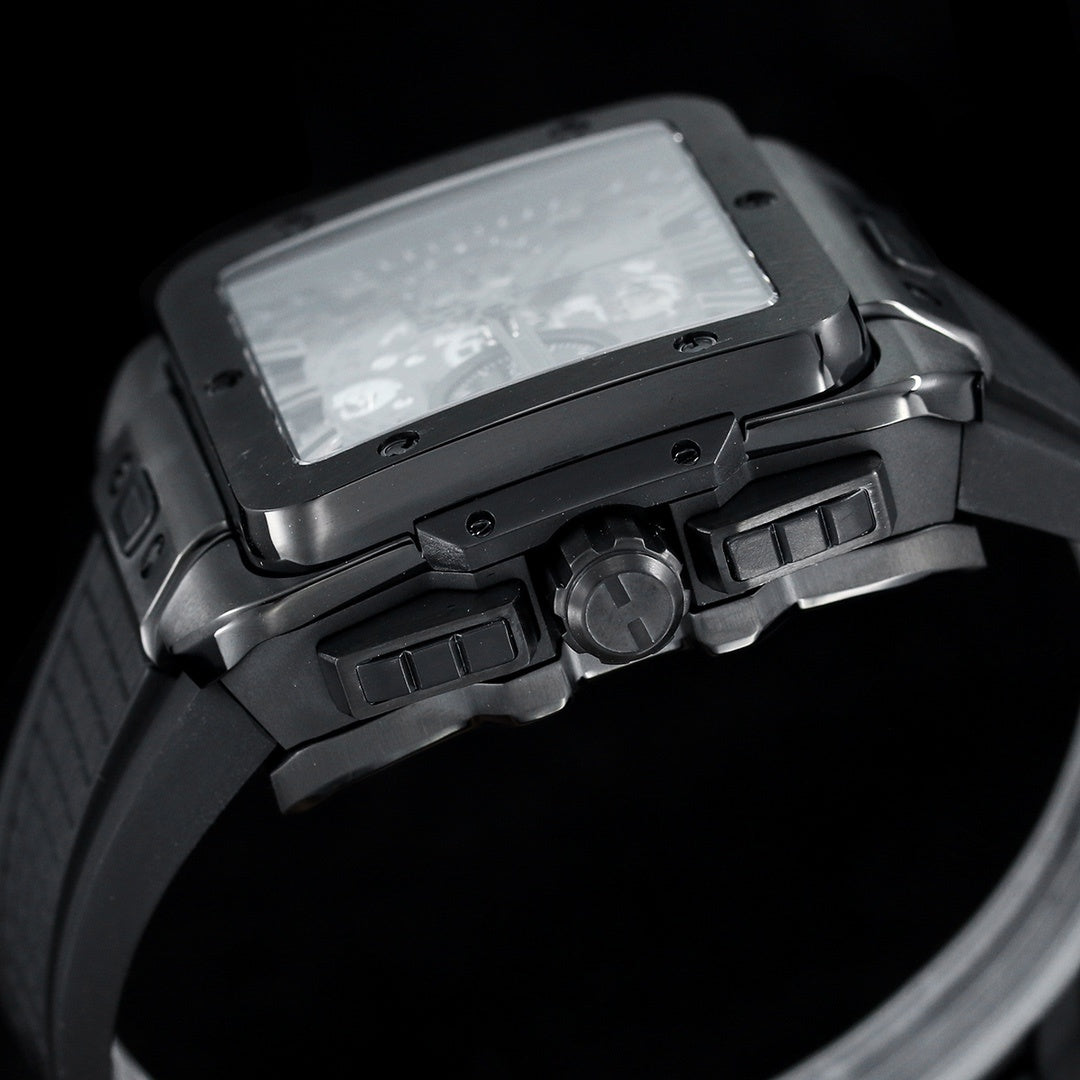 Hublot Big Bang, Square Bang Unico 42mm Textured Rubber Strap(1:1 replica)