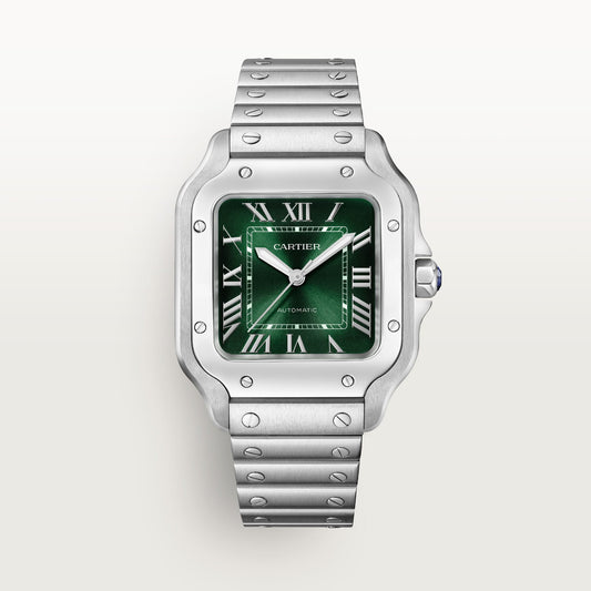 Santos de fake cartier watch medium model mechanical movement with automatic winding 1847 MC(1:1 replica)