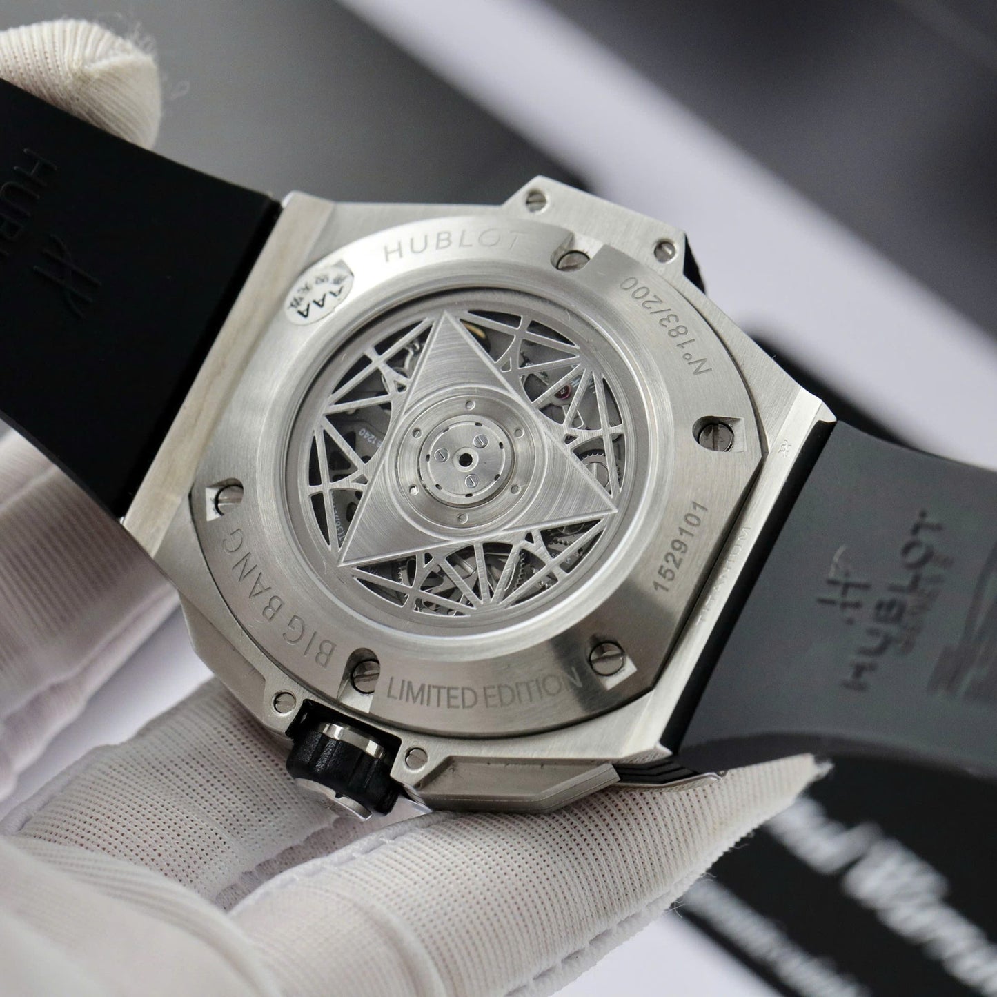 Hublot Big Bang Sang Bleu II Replica Watch Custom Moissanite Diamonds 44mm