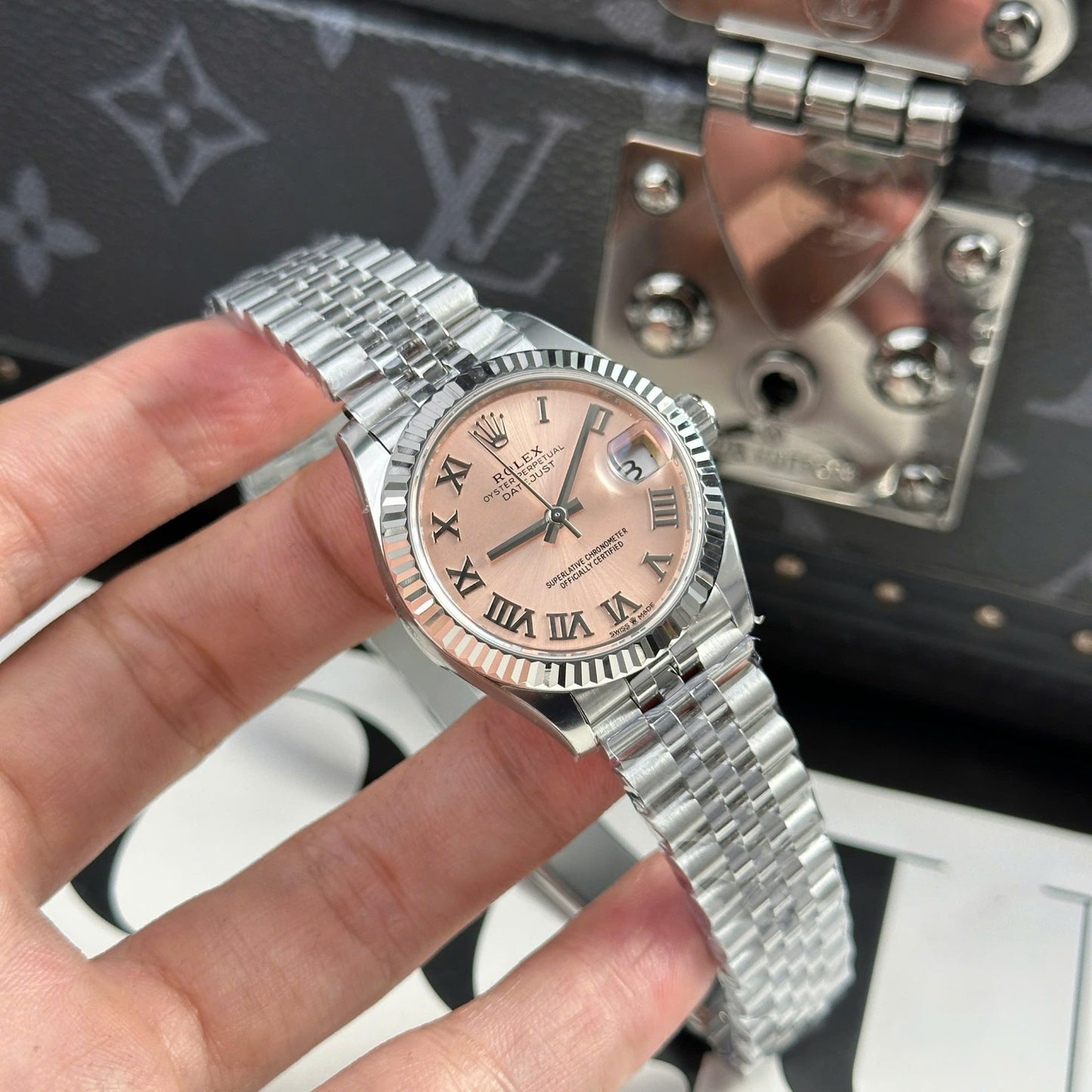 Rolex DateJust Replica Watch Women Dial Pink Automatic Movement THB Factory 31mm