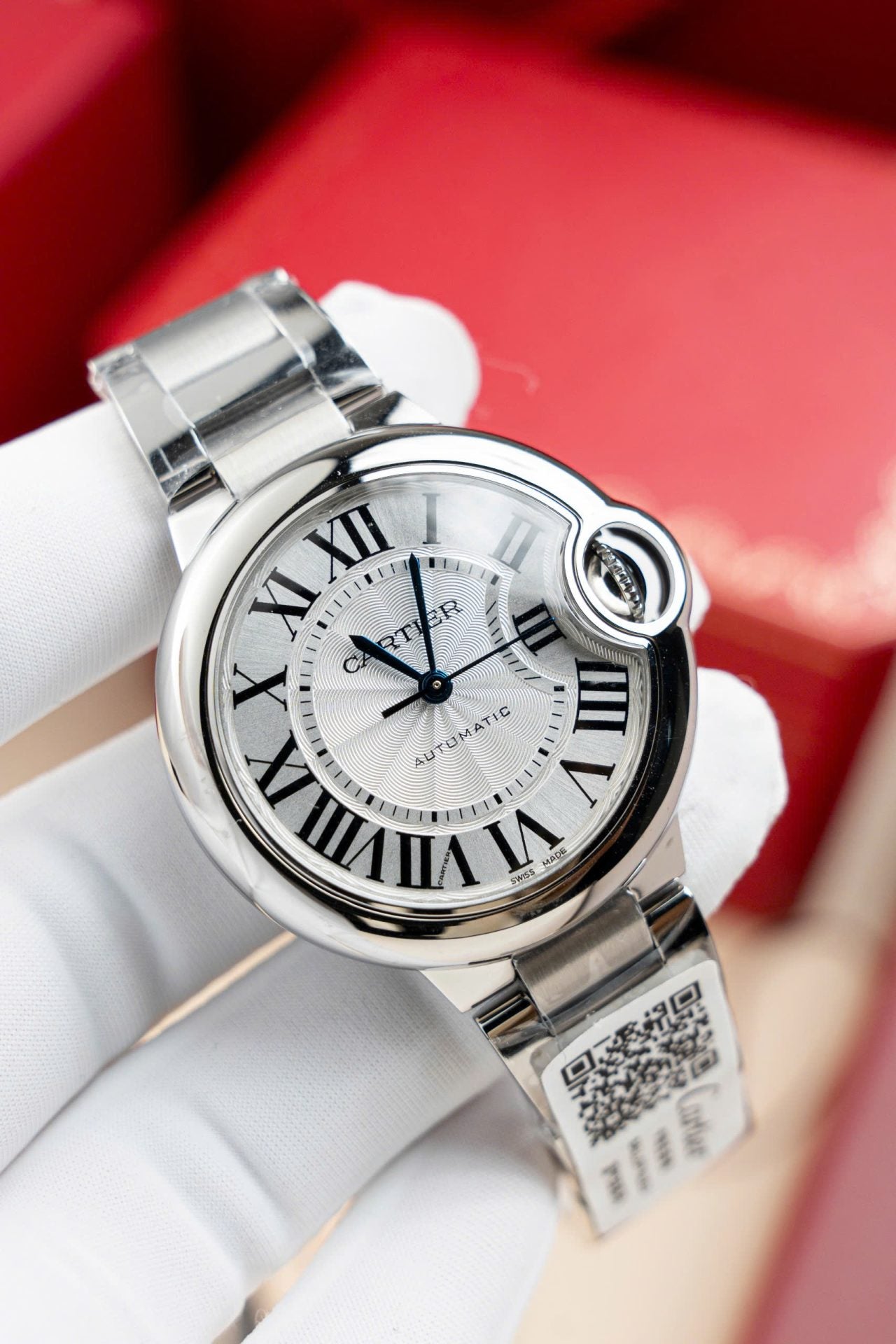 Cartier Ballon Bleu W6920046 Replica Watch White Dial Metal Wire AF Factory 36mm