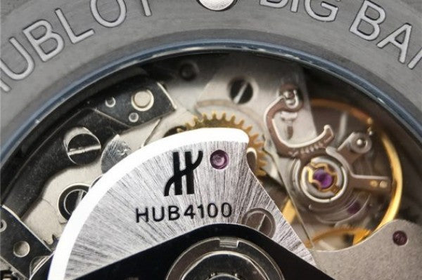 Replica Hublot Big Bang 44mm Full Ceramic Black Dial Black Rubber Strap HUB4100