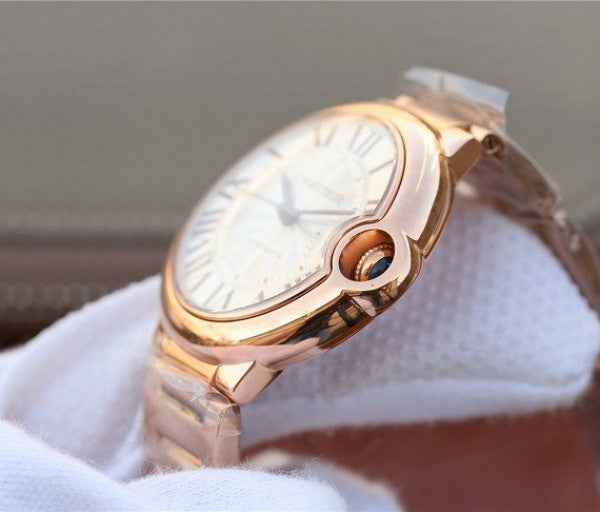 Replica Cartier Ballon Bleu 36mm RG White Textured Dial RG Bracelet