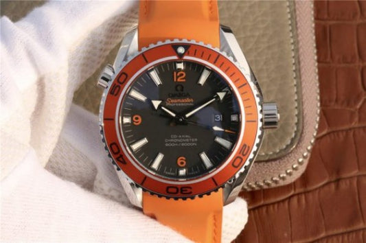 Replica Omega Planet Ocean Professional Orange Bezel 45mm OMF Rubber Strap A8500