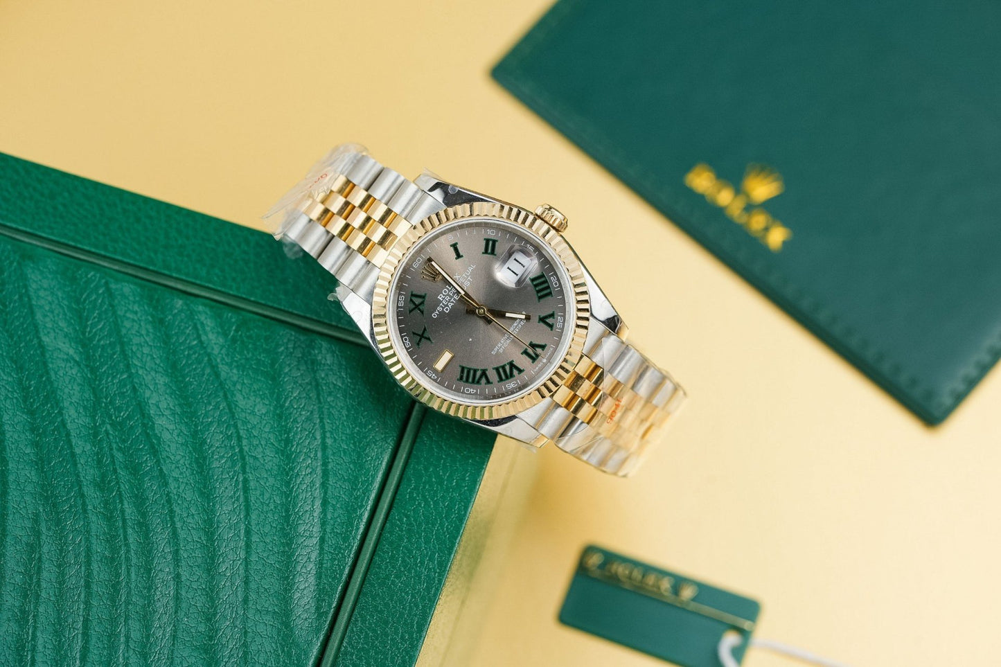 Rolex Rep 11 Watch DateJust 126231 Wimbledon Dial Gold Wrapped GM Factory 36mm