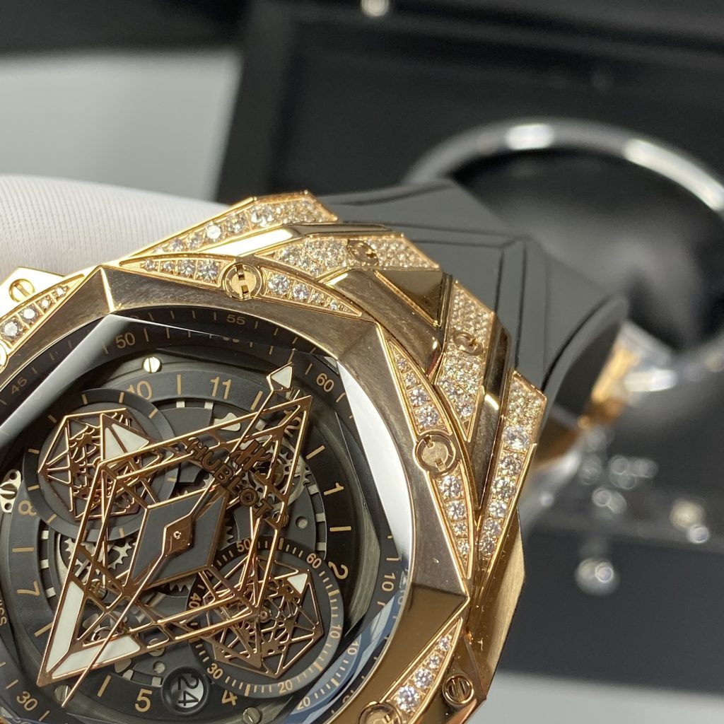 Hublot Fake Watch Big Bang Sang Bleu II King Gold HB Factory 44mm