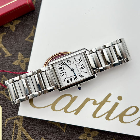 Cartier Fake Watches Tank Must White Dial Metal Wire 31x41mm