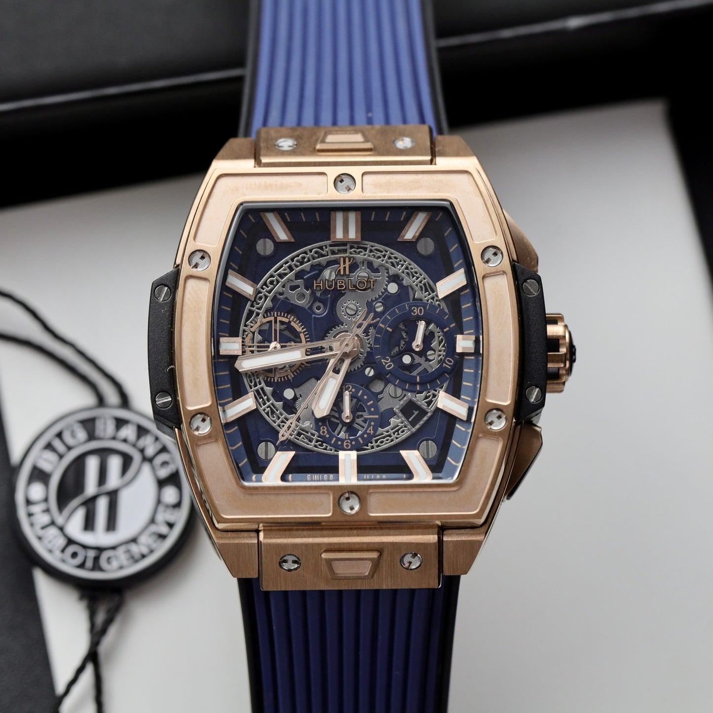 Hublot Replica Watch Spirit Of Big Bang King Gold Dial Blue 42mm