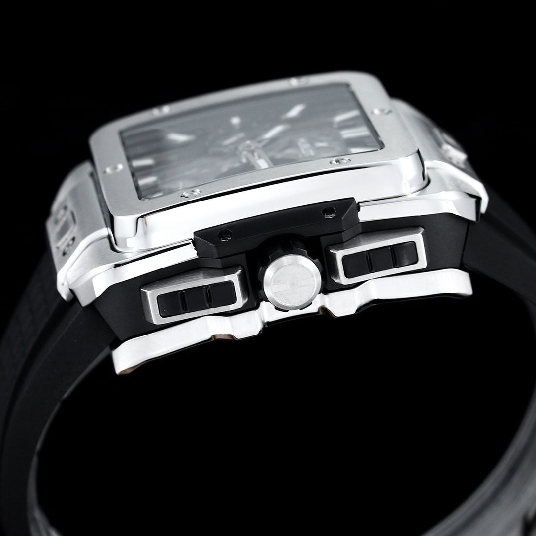 Hublot Big Bang, Square Bang Unico 42mm Textured Rubber Strap(1:1 replica)