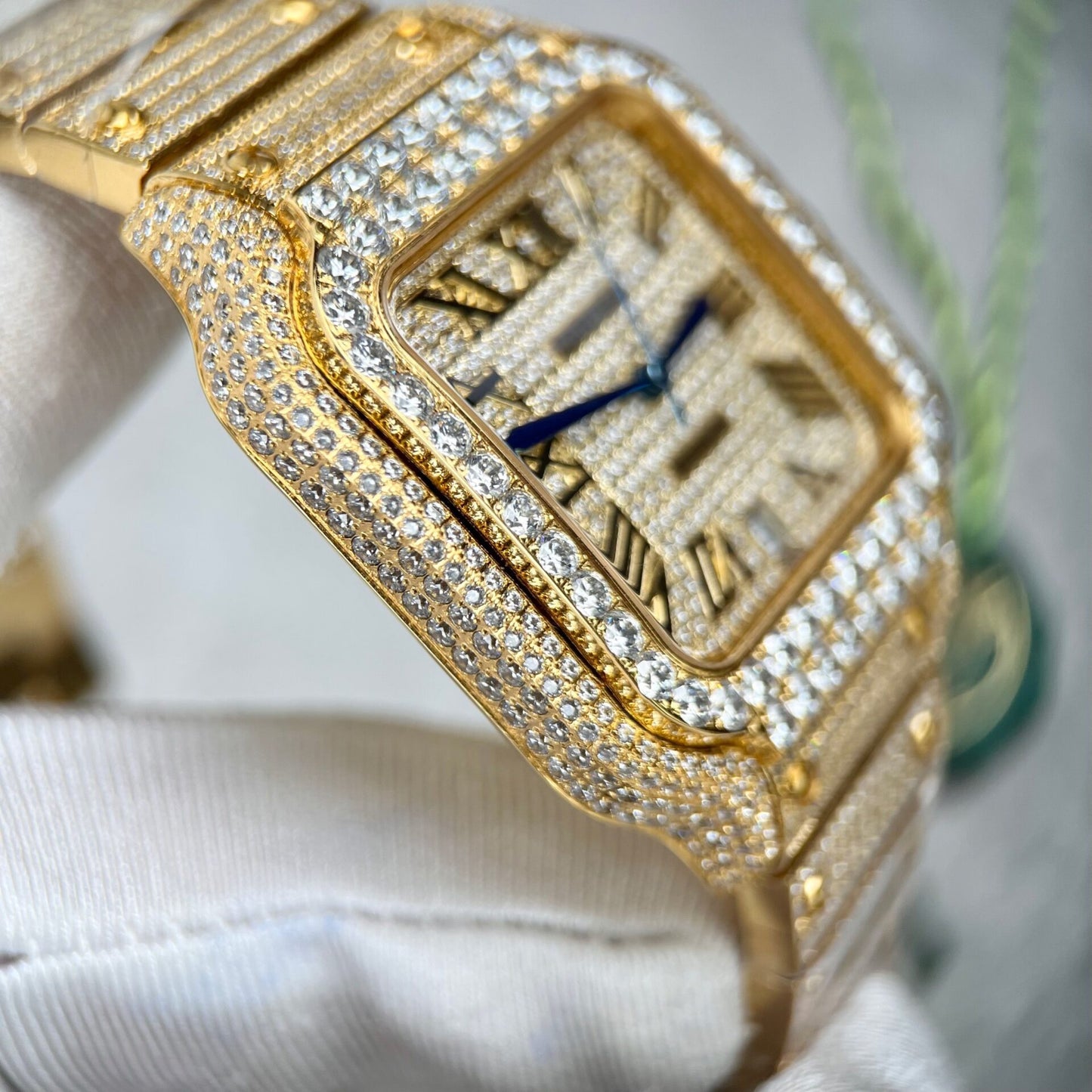 Cartier Santos Replica 1:1 Watch With Stone BV Factory 39.8mm