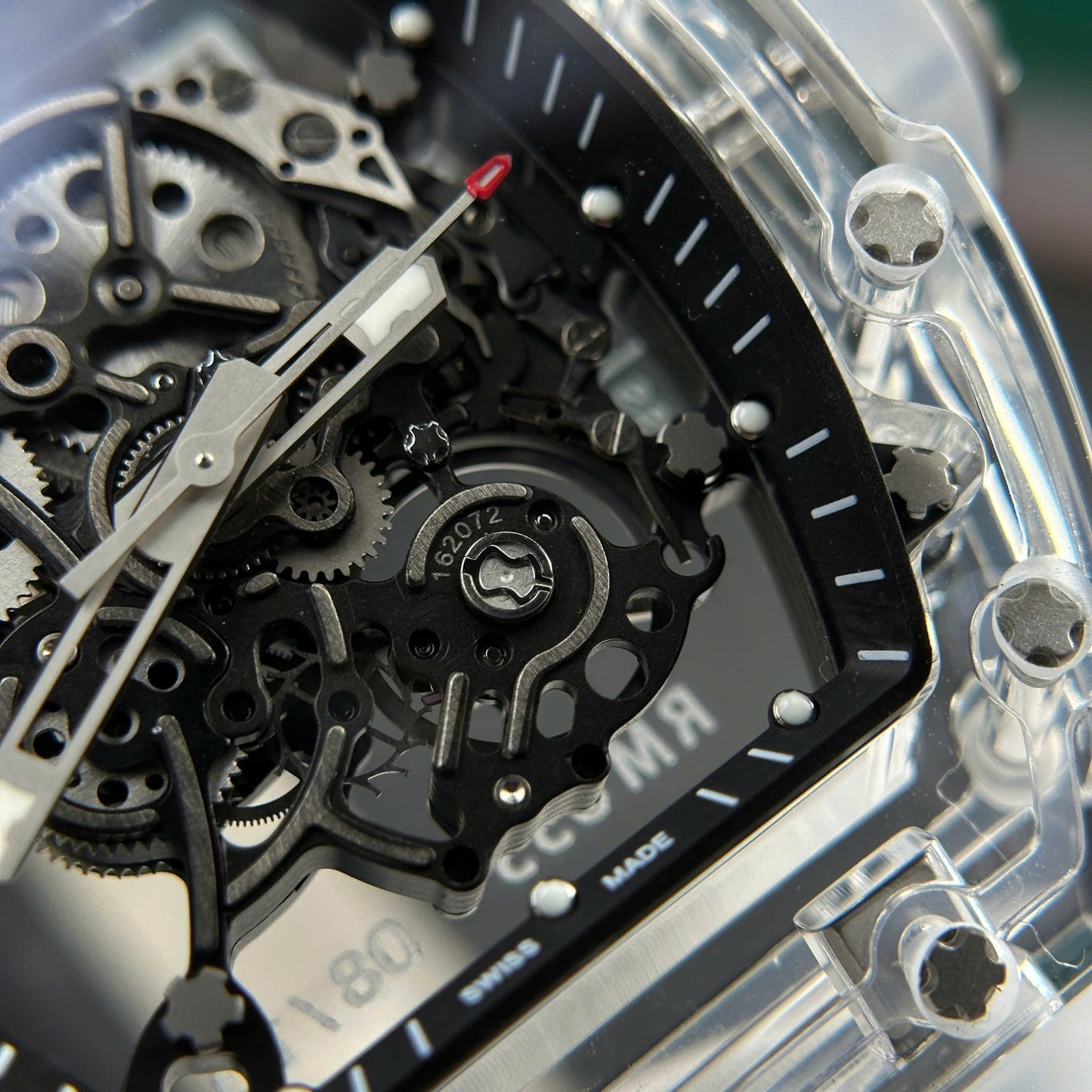 Richard Mille RM055 Sapphire Crystal Replica Watch Rubber Strap 45mm