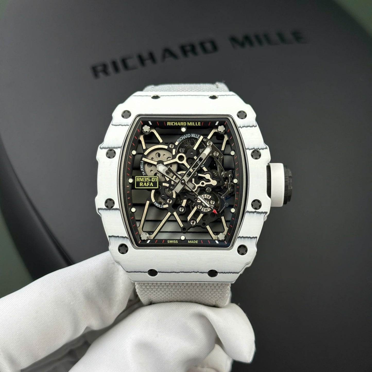 Richard Mille RM35-01 Rafael Nadal Red Rubber Strap Replica 1:1 Watch BBR Factory 42mm