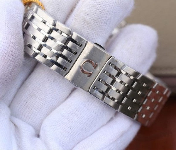 Replica Omega OMF De Ville Chronograph 42mm White Dial SS Bracelet A9300