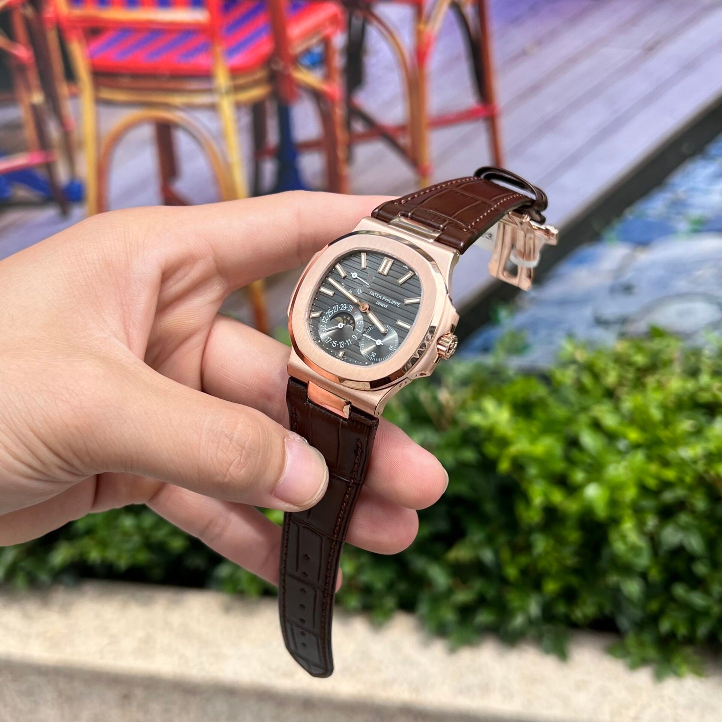 Patek Philippe Replica 1:1 Watch Nautilus 5712R Rose Gold Wrapped 18K GR Factory 40mm