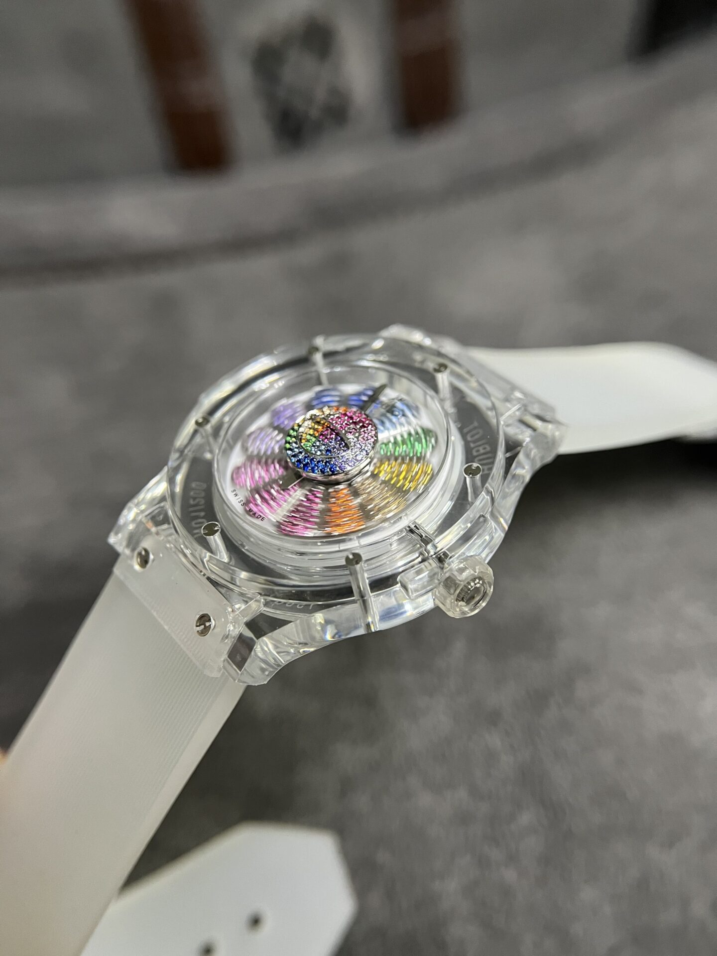 Hublot Replica Watch Takashi Murakami Sapphire Rubber Strap 42mm