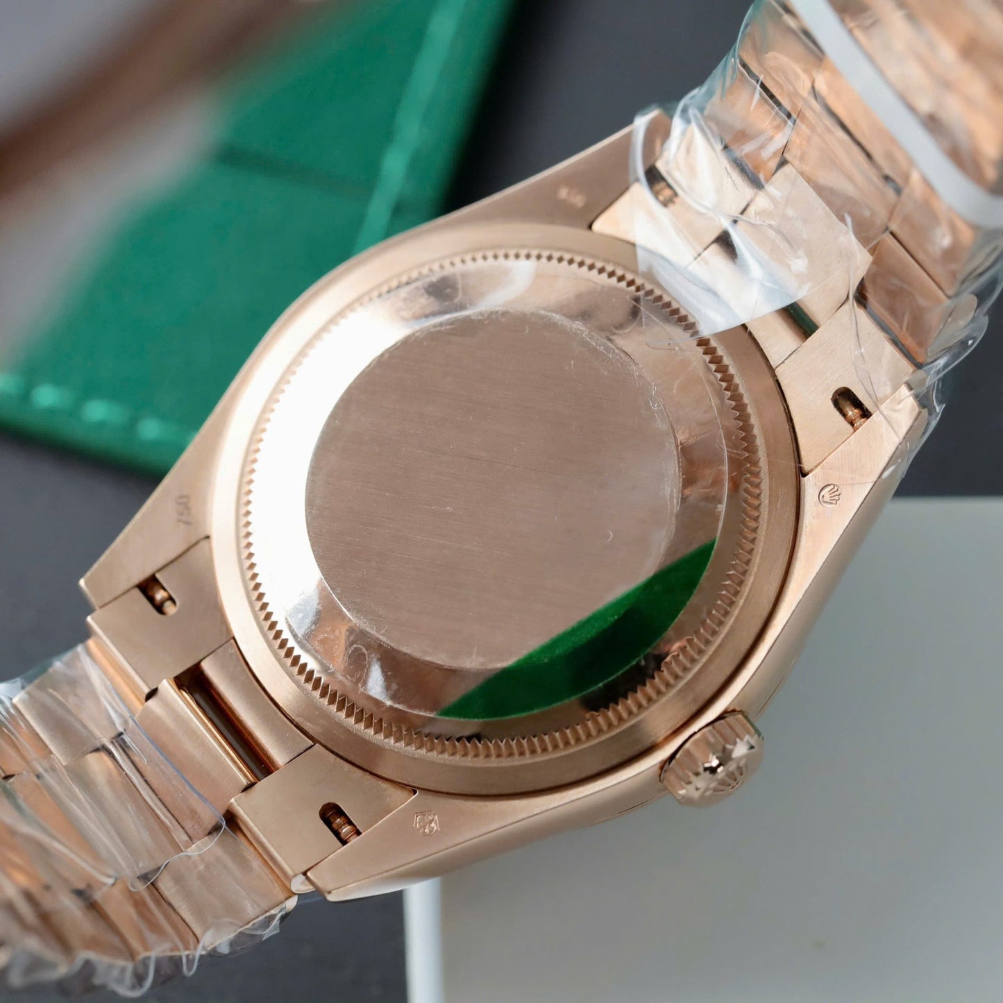 Rolex Day-Date Eisenkiesel Dial Copies Watch Gold Wrapped + Diamonds Moissanite GM Factory 36mm