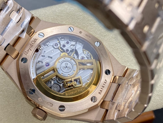 Audemars Piguet Replica AP Watch Royal Oak Selfwinding ¡°50th Anniversary¡± 41mm Rose Gold Blue Dial 15510OR.OO.1320OR.01-APS(1:1 replica)