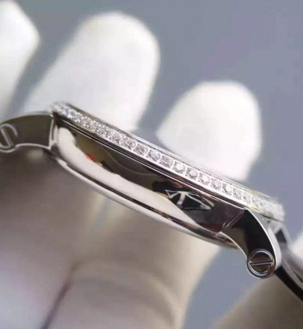 Replica Cartier Rotonde De Cartier Tourbillon SS Diamonds Bezel