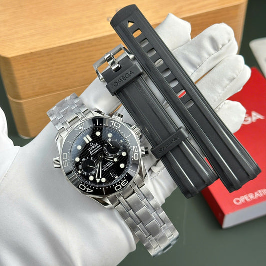 Omega Seamaster Diver 300M Chronograph Replica 11 Watch Black Dial N1 Factory 44mm