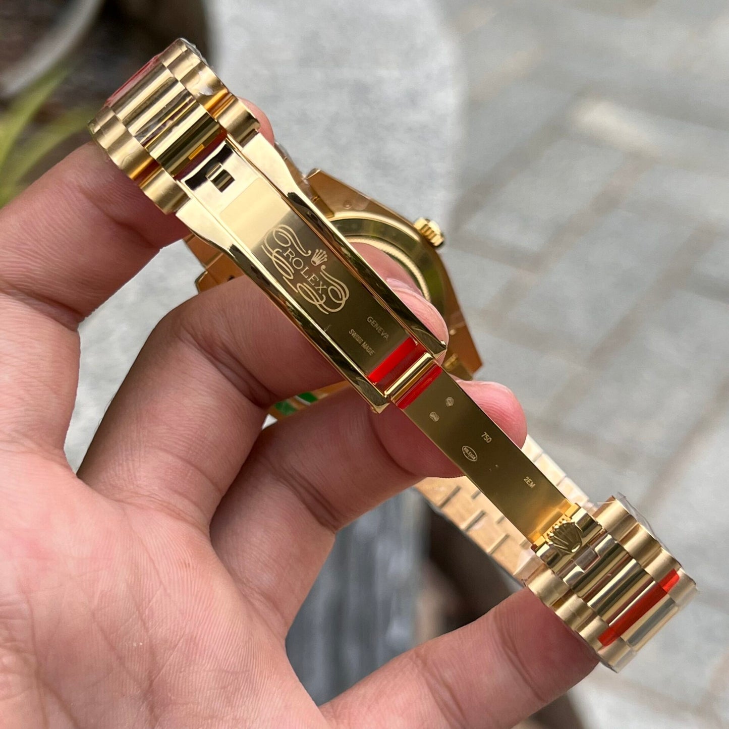 Rolex Day-Date Replica 1:1 Watch Champagne Dial Jubilee Strap 40mm
