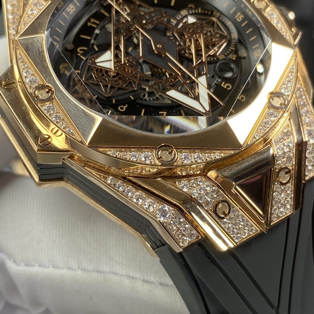 Hublot Fake Watch Big Bang Sang Bleu II King Gold HB Factory 44mm