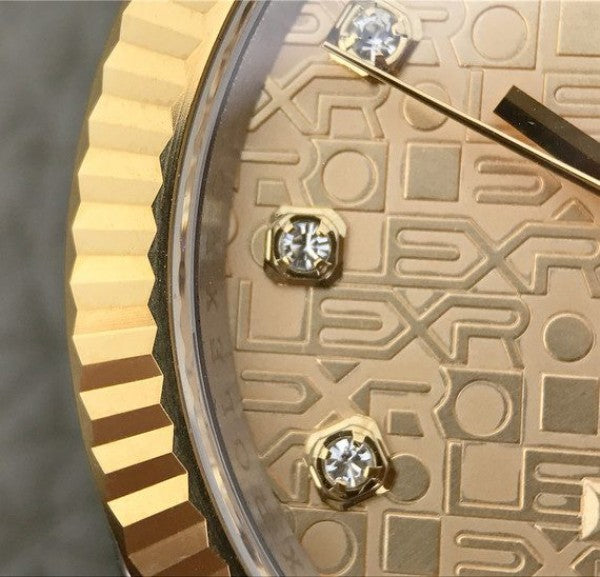 Replica Rolex DateJust 41mm SS/YG YG Textured Dial YG Wrapped Fluted Bezel SS/YG Bracelet A2836