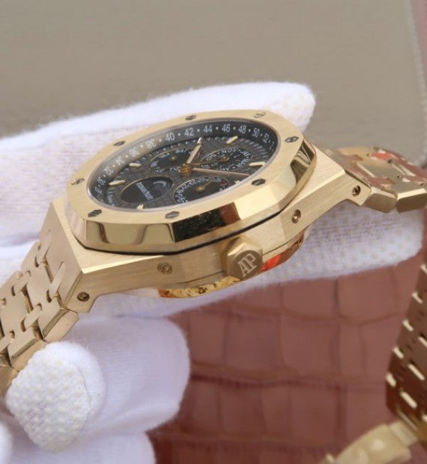 Replica Audemars Piguet JF Royal Oak 41mm 26574 YG Black Textured Dial A5134