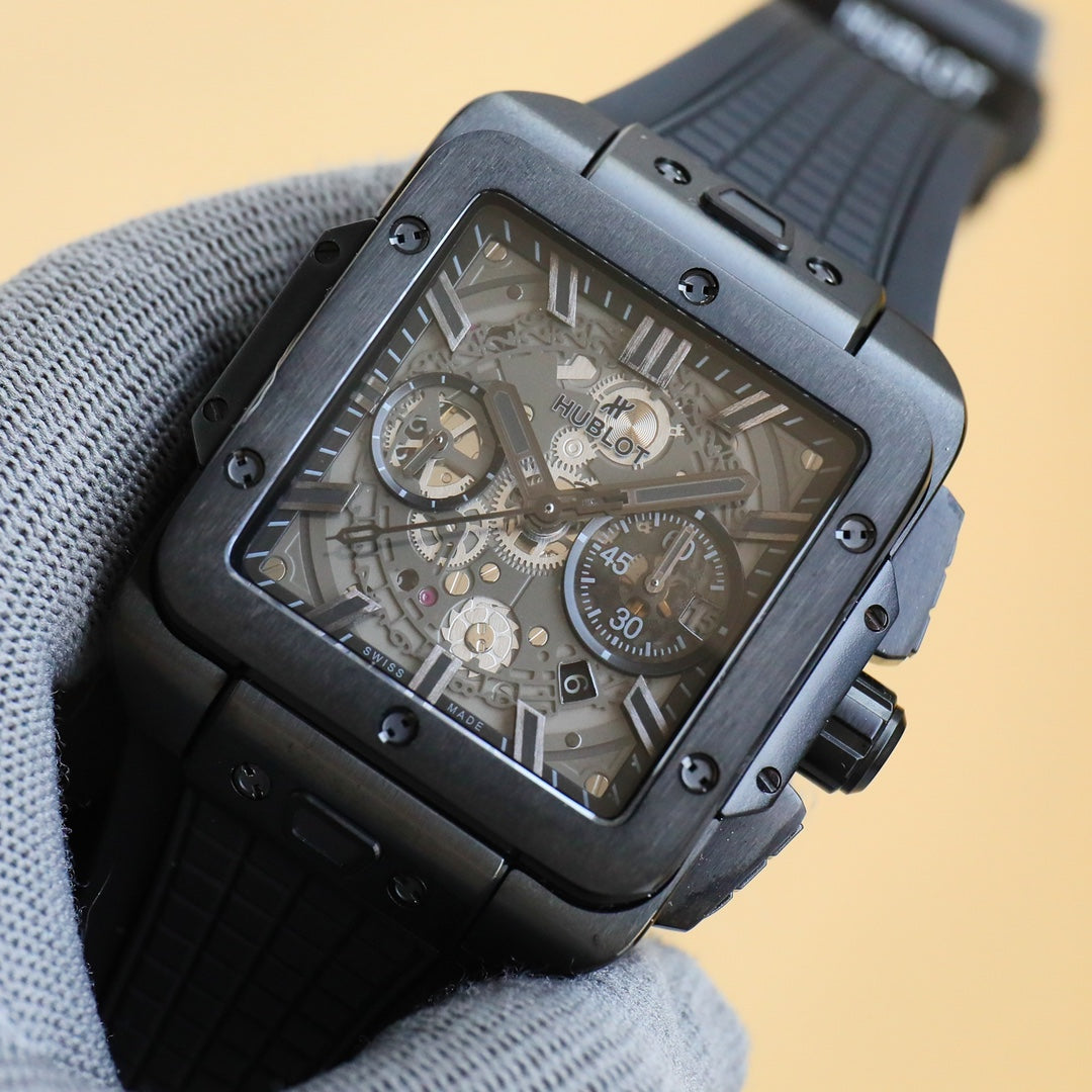 HUBLOT SQUARE BANG UNICO 45MM RUBBER STRAP(1:1 replica)