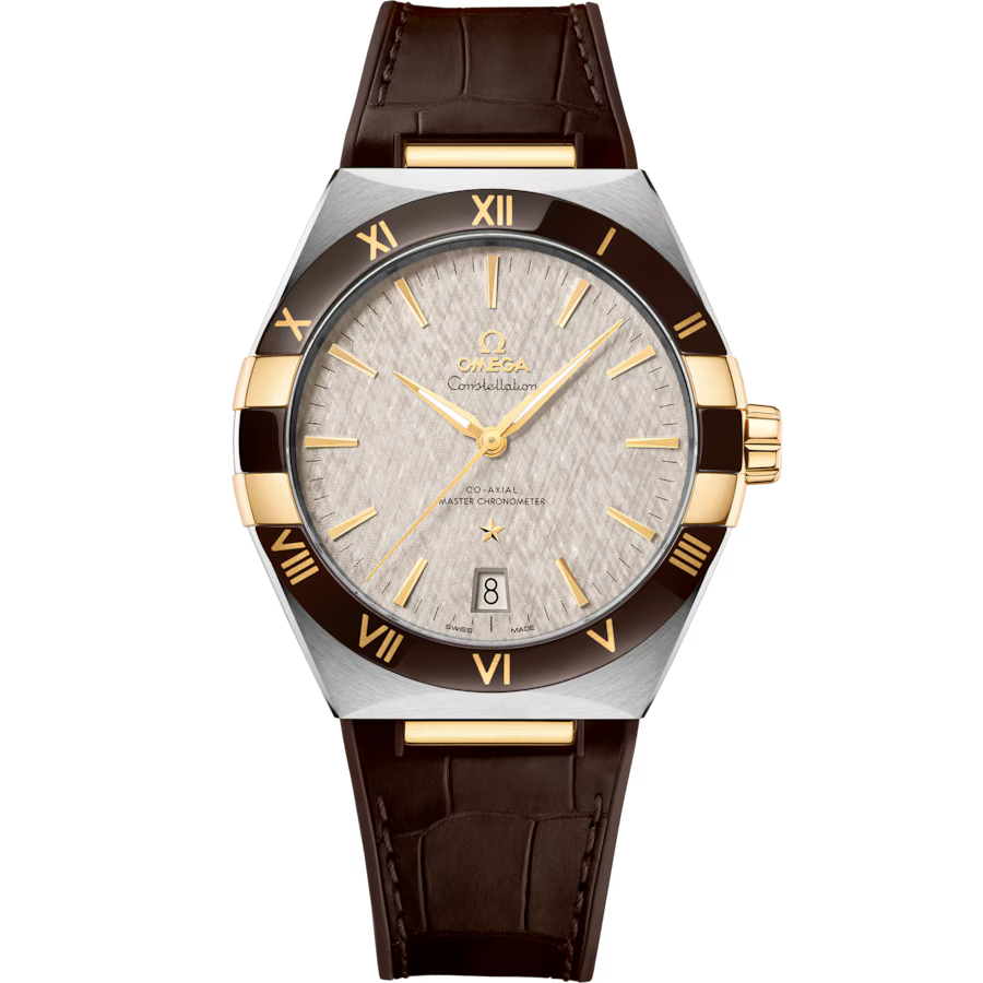 Constellation 41 mm, steel ? yellow gold on leather strap(1:1 replica)