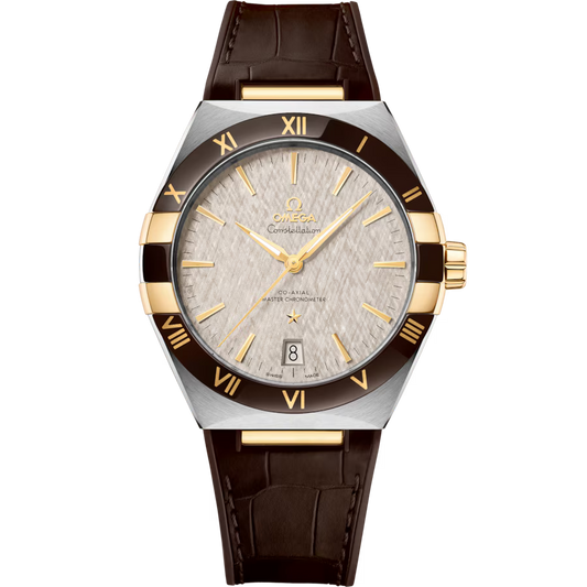 Constellation 41 mm, steel ? yellow gold on leather strap(1:1 replica)