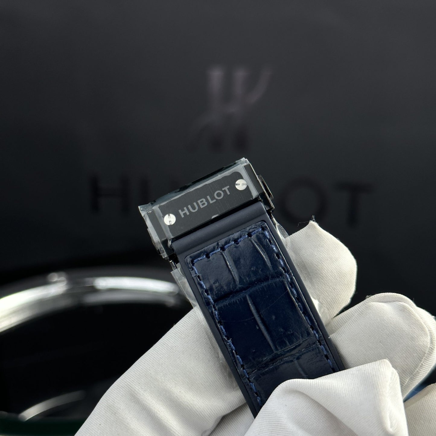Hublot Replica 11 Watch Black Ceramic Case Blue Dial Refined Movement SW300 JJZ 42mm