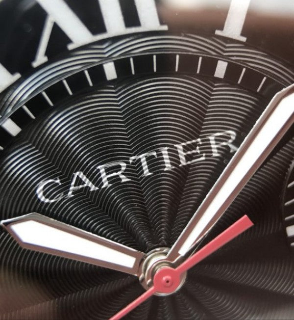 Replica Cartier JF Ballon Bleu 42mm DLC All Black Black Textured Dial Leather Strap A1847
