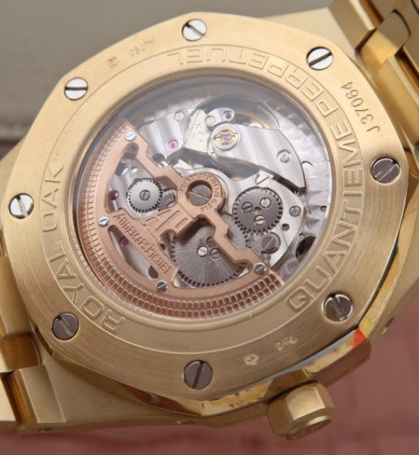 Replica Audemars Piguet JF Royal Oak 41mm 26574 YG Black Textured Dial A5134