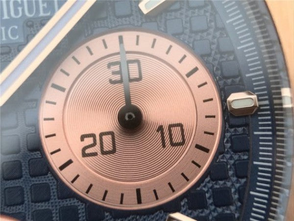 Replica Audemars Piguet Royal Oak Chronograph RG JHF Blue/RG Dial RG Bracelet A7750