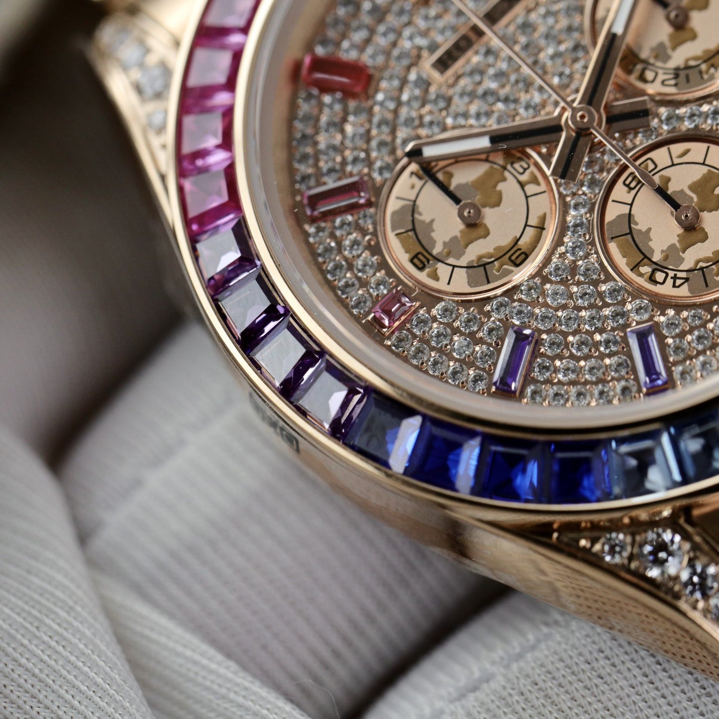 Rolex Replica 1:1 Watch Daytona Rainbow Full CZ Stone High Quality 40mm
