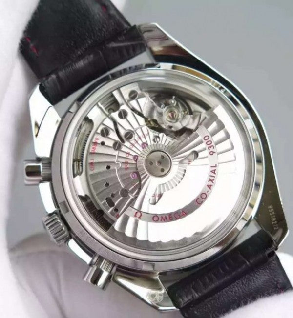 Replica Omega Speedmaster Moonwatch Chrono Dark Side Of The Moon Leather A9300