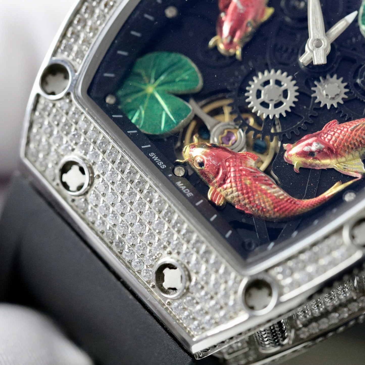 Richard Mille Replica Watch Rubber Strap Black 42mm