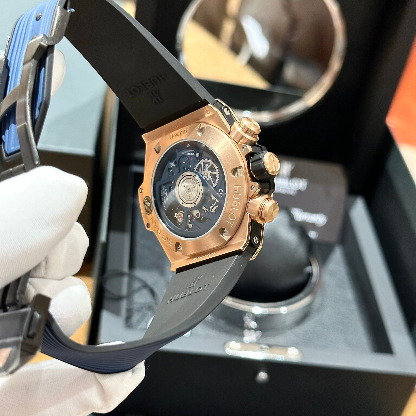 Hublot Replica 1:1 Watch Big Bang Unico King Gold Blue 44mm
