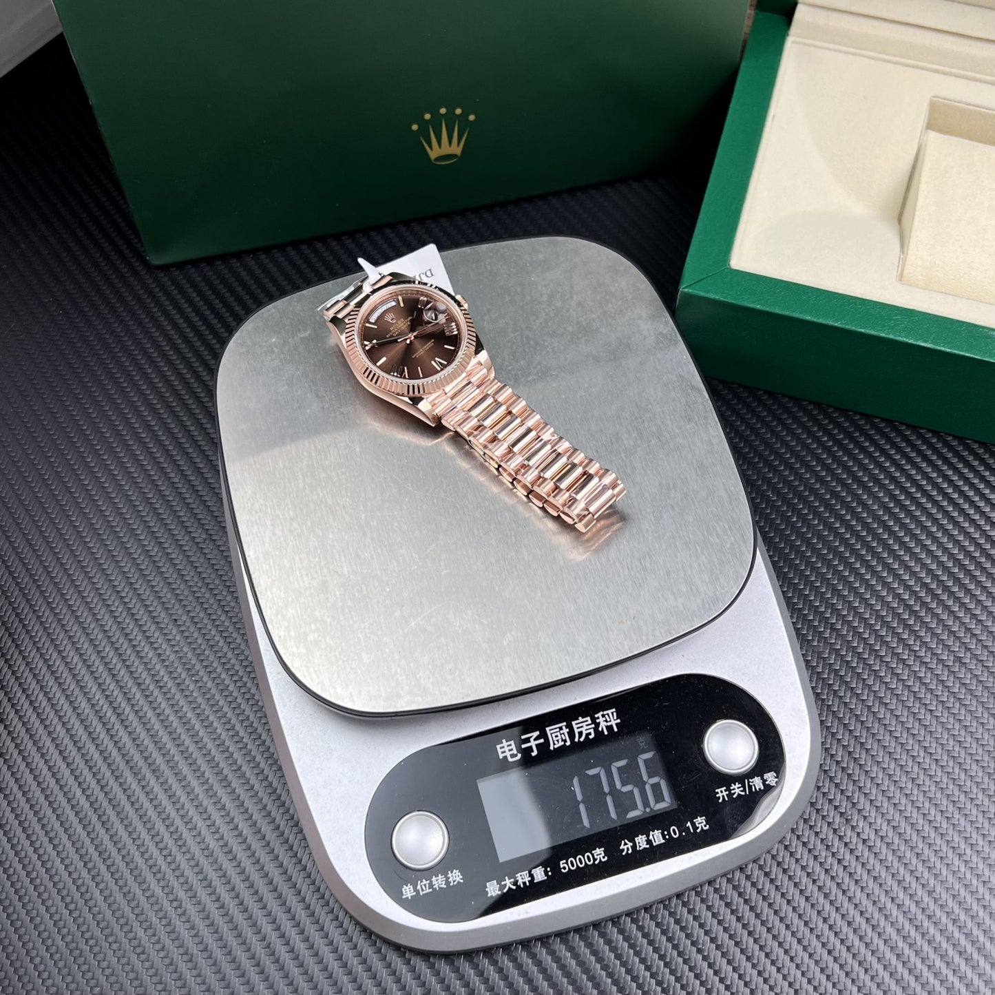 Rolex Replica Watch Day-Date Gold Wrapped Weight 175gram GM Factory 40mm
