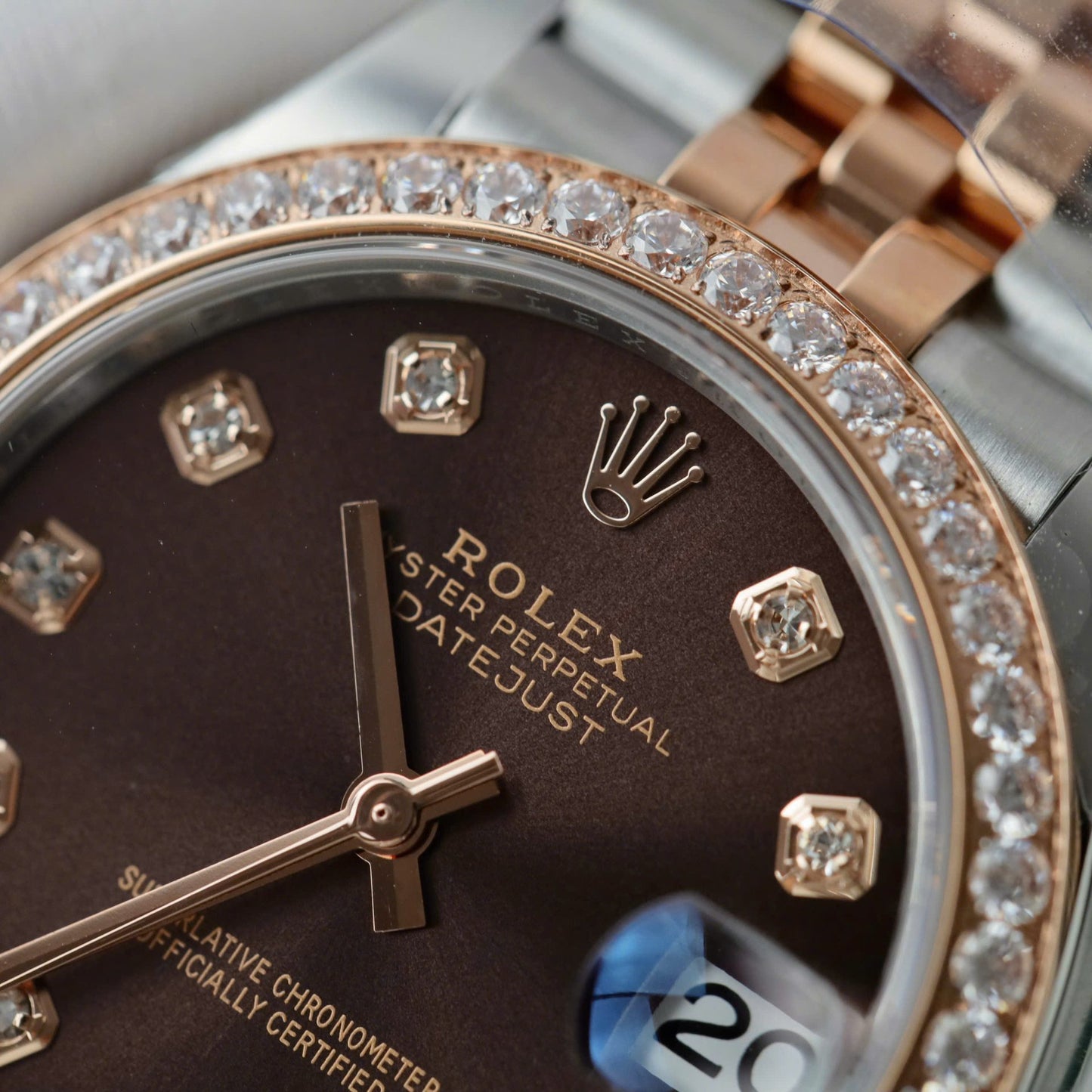 Rolex DateJust High End Watch Replicas Chocolate Dial Bezel Diamonds CZ THB Factory 31mm