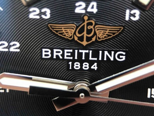 Replica Breitling Colt Automatic 44mm SS GF Black Textured Dial Black Leather Strap A2824