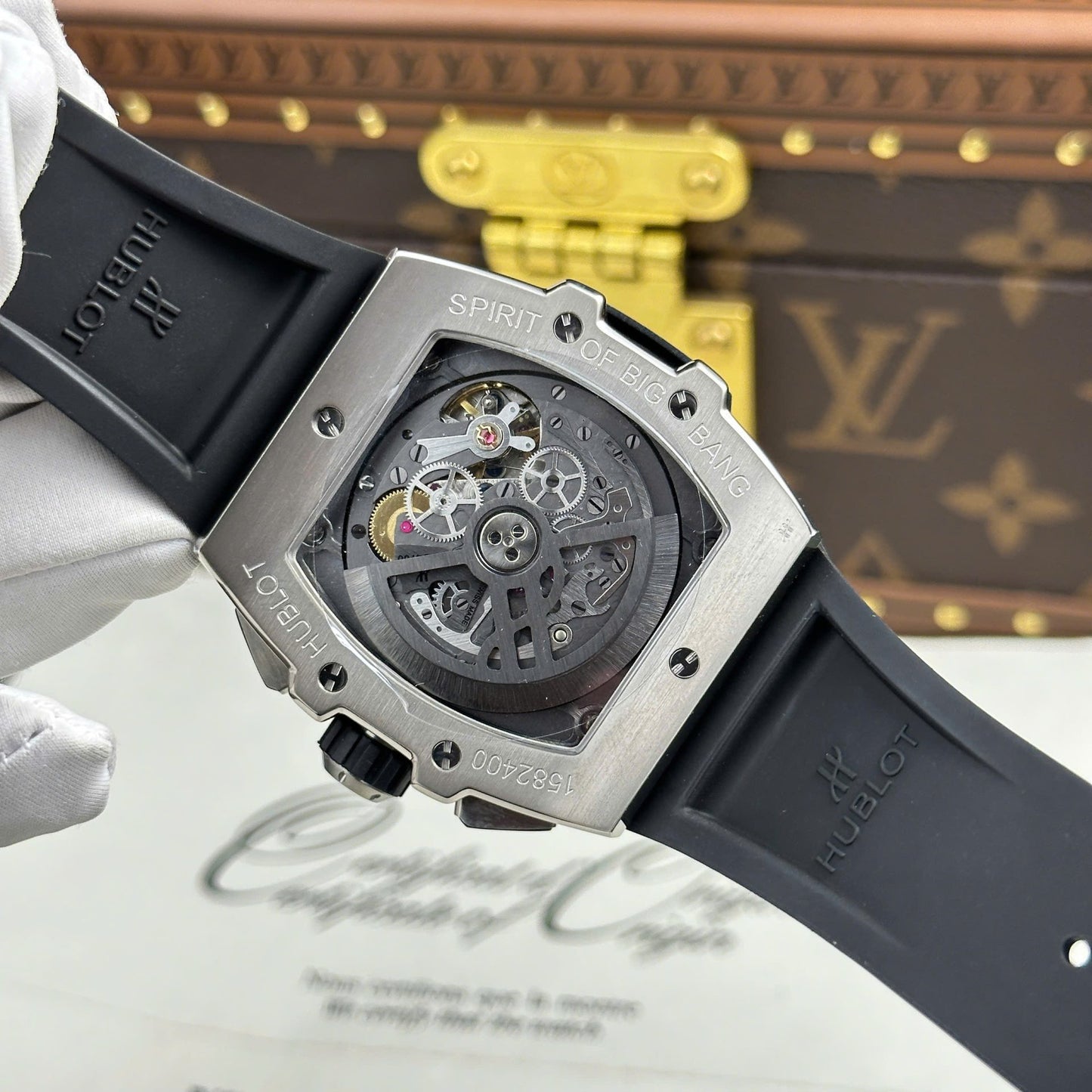 Hublot Spirit Of Big Bang Titanium Replica Watches Bezel Black BBF Factory 42mm