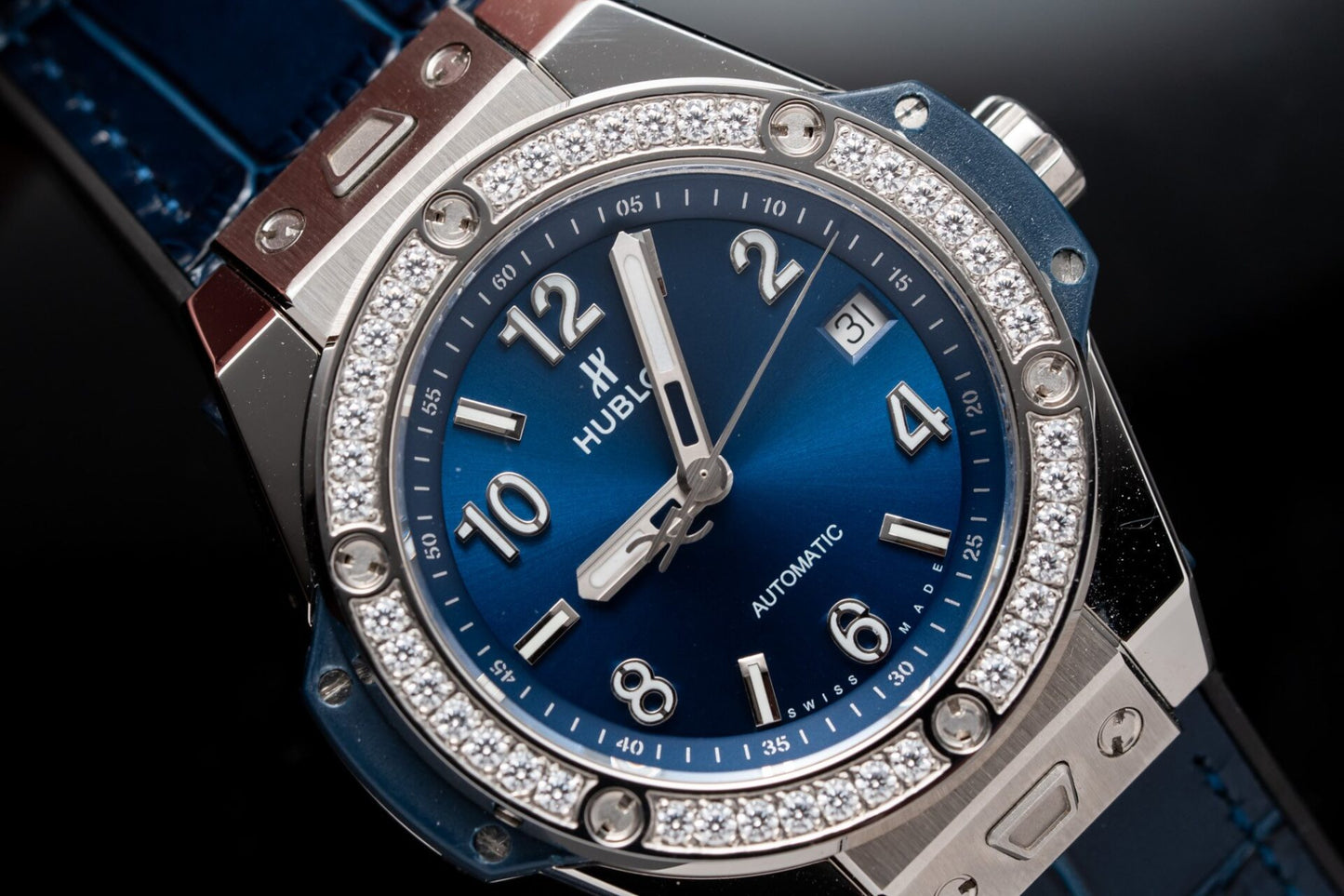 Hublot Big Bang One Click Fake Watch Blue Dial 39mm