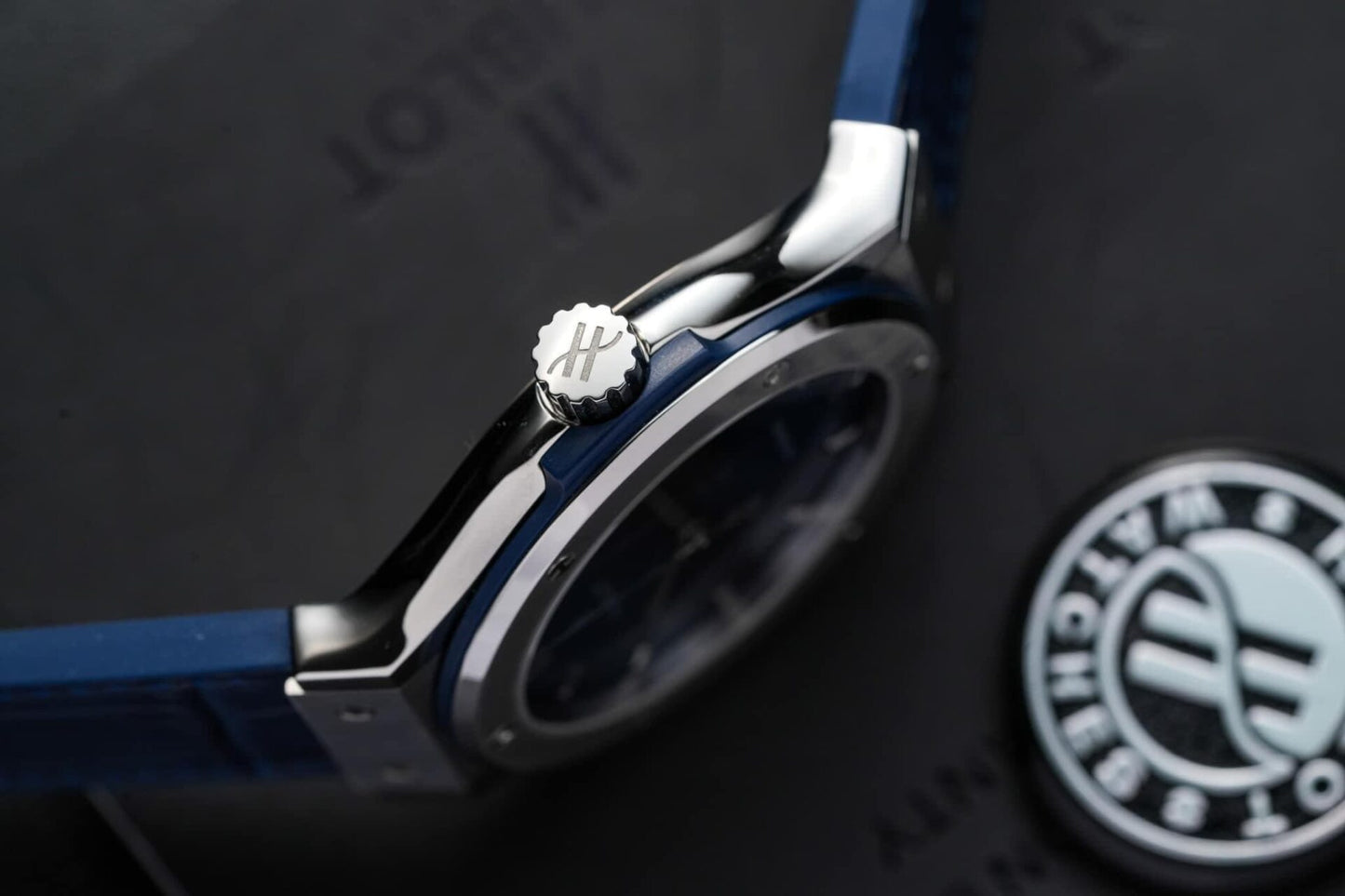 Hublot Classic Fusion Titanium Replica Watch Blue Dial JJF Factory 42mm