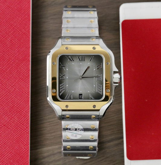 Cartier Santos CRW2SA0030 Replica Watch Gray Dial BV Factory 39.8mm