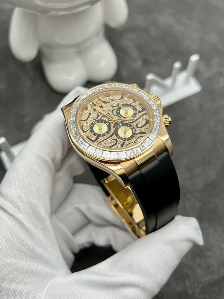 Rolex Solid Gold Watch and Diamonds Daytona 116588TBR Eye Of Tiger 40mm